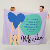 Woman Scripture Heart Christian Personlig Fleec