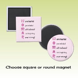 WOMAN Seleem inspirational rosa Magnet