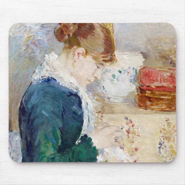 Woman Sewing, Berthe Morisot Musmatta (Framsidan)