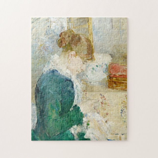 Woman Sewing | Berthe Morisot Pussel (Vertikal)