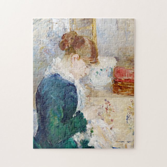 Woman Sewing, Berthe Morisot Pussel (Vertikal)