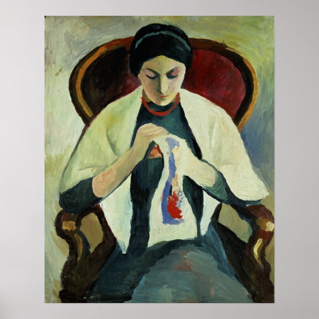 Woman Sewing Poster (Framsidan)