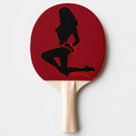 Woman Silhouette Bikini Bachelor Party Red Pingisracket