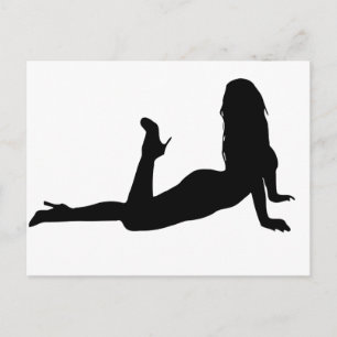 Woman_Silhouette_lay Vykort