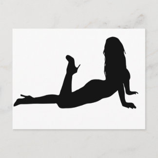 Woman_Silhouette_lay Vykort