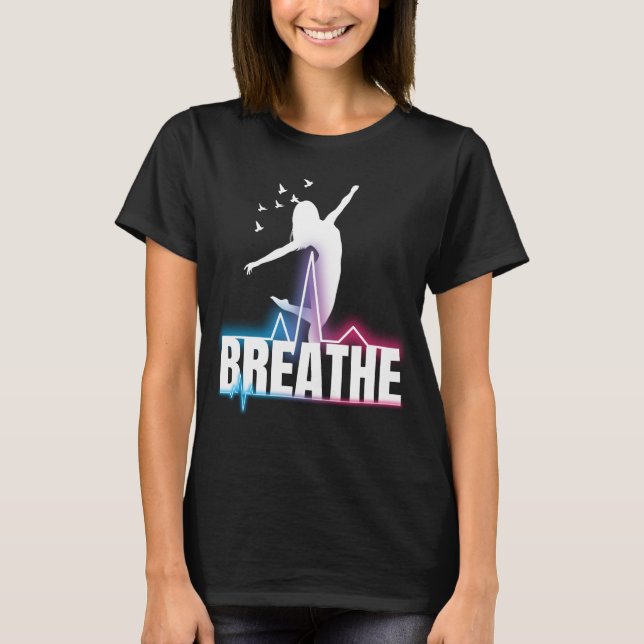 Woman Silhouette Mindfulness, Meditation, Hälsa T Shirt (Framsida)