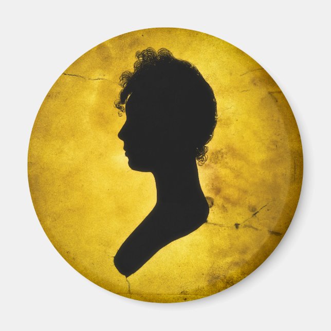 "Woman Silhouette på Guld" magneter (Framsidan)