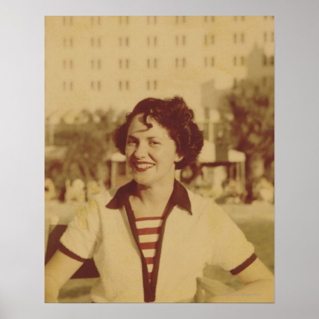 Woman Sitta utanför Poster (Framsidan)