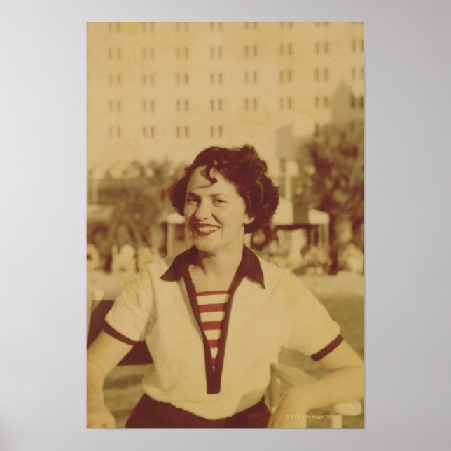 Woman Sitta utanför Poster (Framsidan)