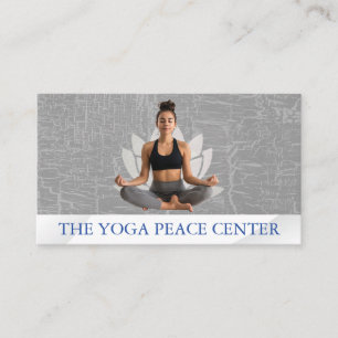 Woman Sitta Yoga Pose Lotus Visitkort