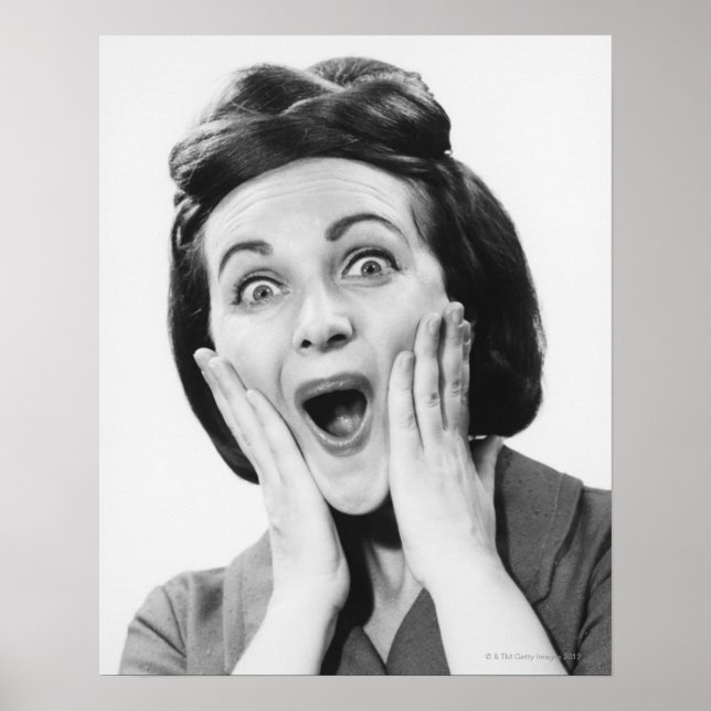 Woman Skapar Ansikte Poster (Framsidan)