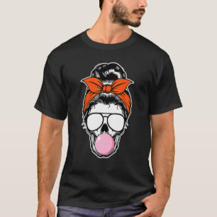 Woman Skeleton Bubble Gum Lazy Halloween Costume M T Shirt