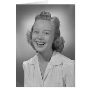 Woman Smiling Hälsningskort