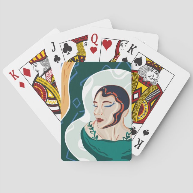 Woman Snake - Snake Head Dam Casinokort (Baksidan)