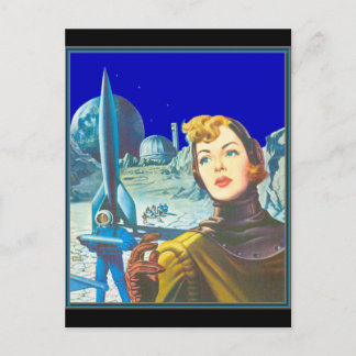 Woman Space-kadett Vykort