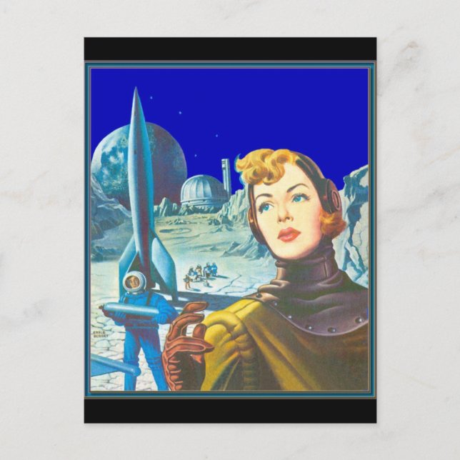 Woman Space-kadett Vykort (Framsida)