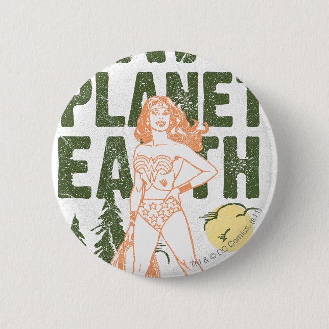  Woman Spara Planet Earth Knapp (Framsida)