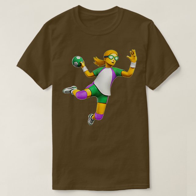 Woman Spela Handball Emoji T Shirt (Design framsida)