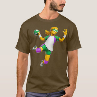 Woman Spela Handball Emoji T Shirt