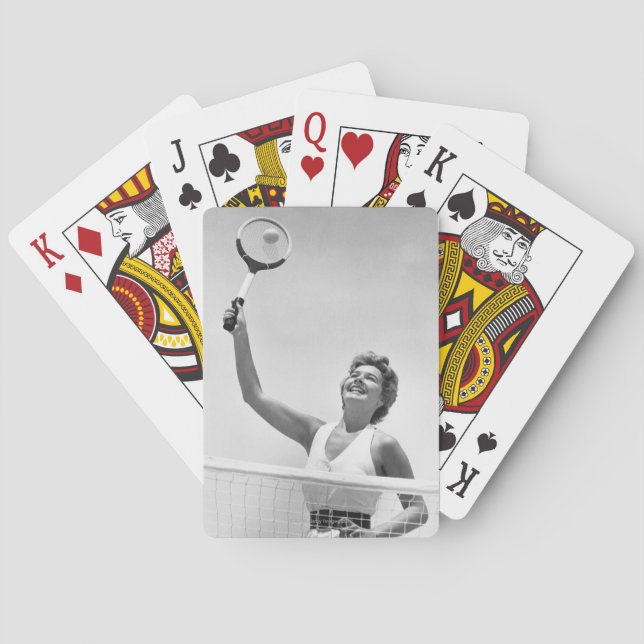 Woman Spelar Tennis 2 Casinokort (Baksidan)