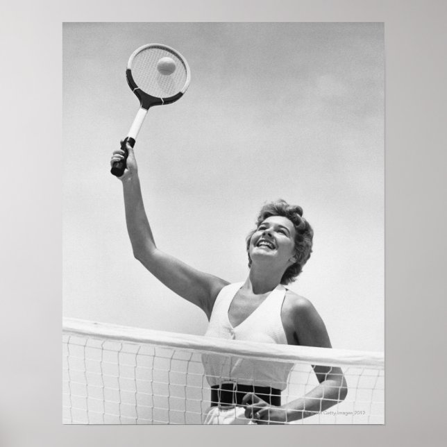 Woman Spelar Tennis 2 Poster (Framsidan)