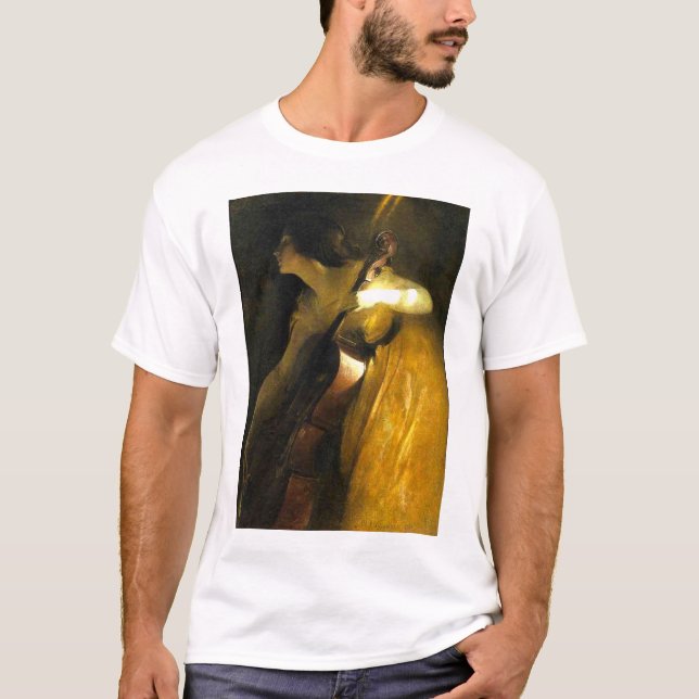 Woman Speling Cello T Shirt (Framsida)