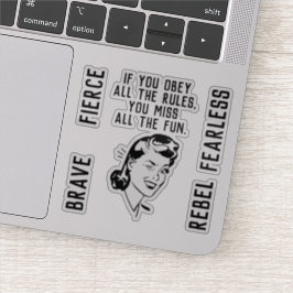 Woman Sticker för radbrytare Klistermärken
