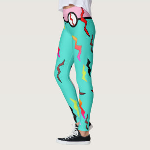 Woman Superhjälten Halloween Turcoise Rosa Leggings