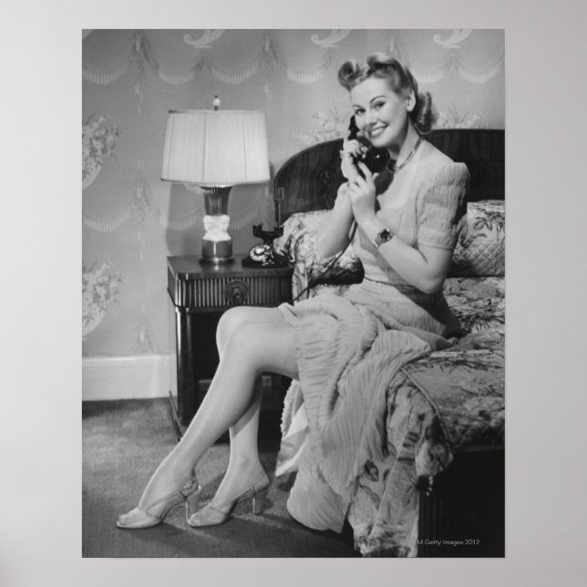 Woman Talking på Mobil Poster (Framsidan)