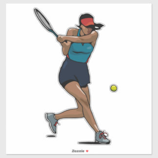 Woman Tennis Player Vinyl Sticker Klistermärken