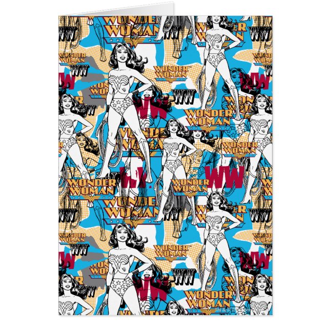  Woman Toss Mönster Hälsningskort (Framsidan)