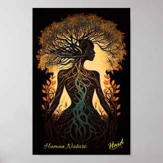 Woman Träd Nature - Gen AI Poster