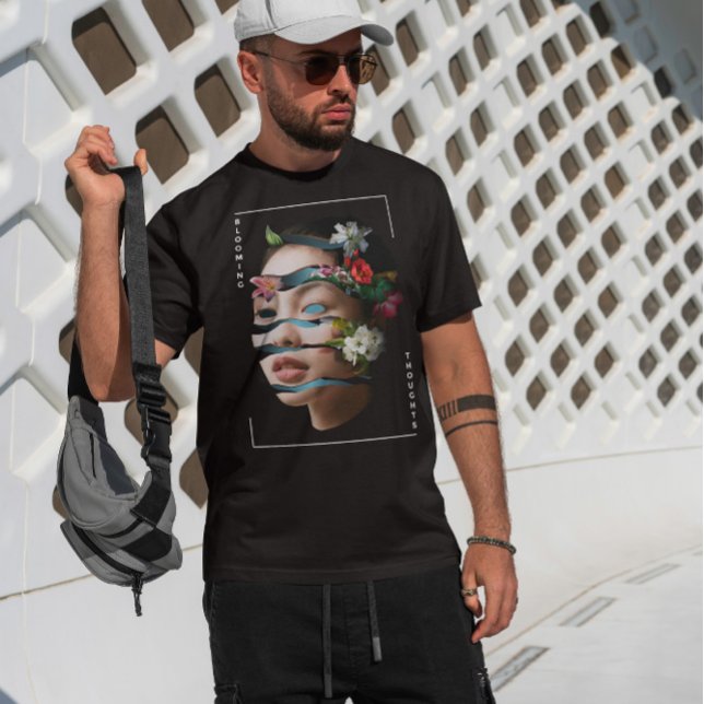Woman Twisted Blommigt Ansikte T Shirt (Skapare uppladdad)