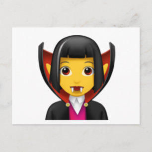 Woman Vampire - Emoji Vykort
