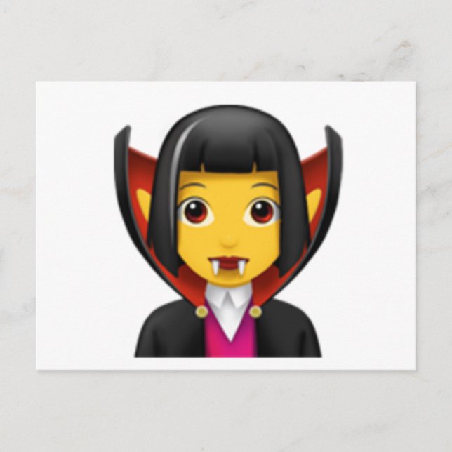 Woman Vampire - Emoji Vykort (Framsida)