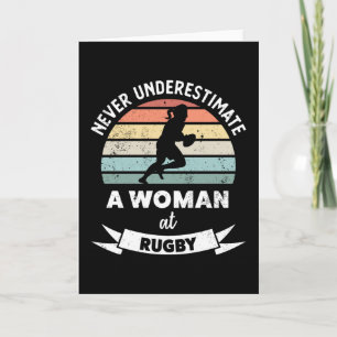 Woman vid Rugby Funny Sports Gift Mamma Kort