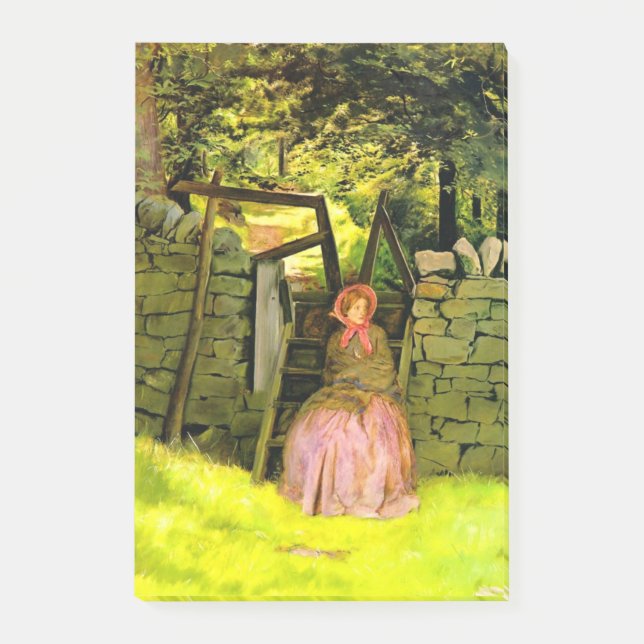 Woman Waiting (av John Everett Millais) Post-it Block (Framsida)