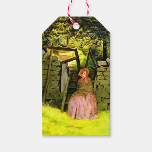 Woman Waiting (av John Everett Millais) Presentetikett (Framsidan)