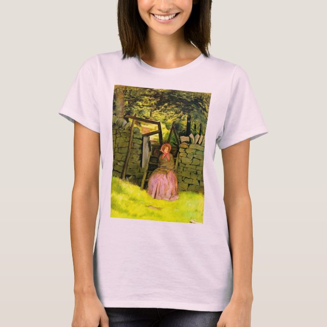 Woman Waiting (av John Everett Millais) T Shirt (Framsida)