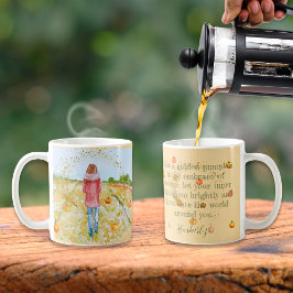 Woman Walking A Pumpkin Patch Inspirational Kaffemugg