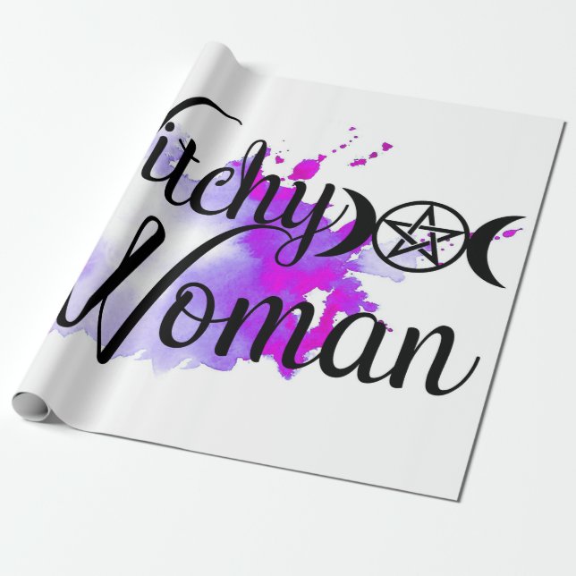 Woman Watercolor Presentpapper (Utrullad)