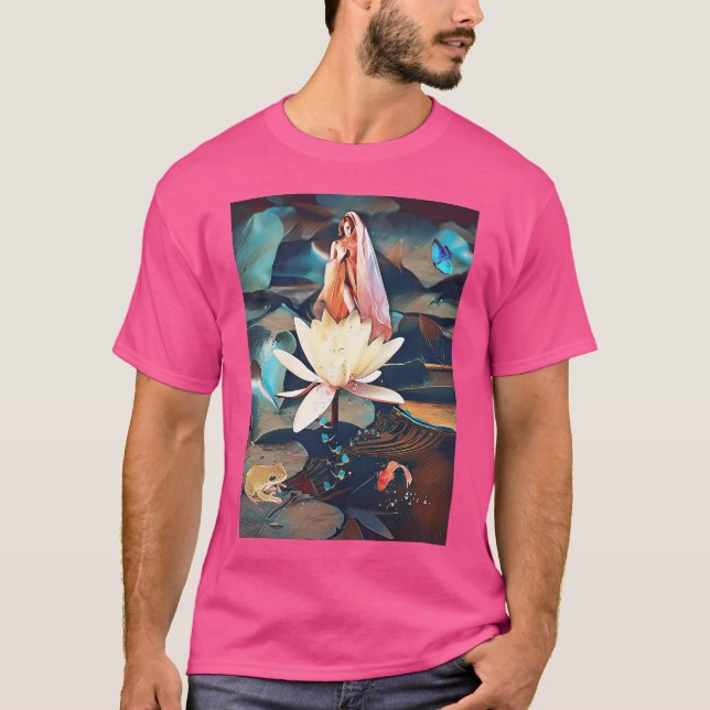 Woman Waterlily T Shirt (Framsida)