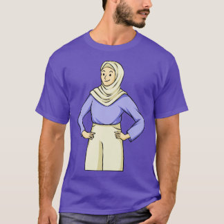 Woman Wearing Hijab T Shirt