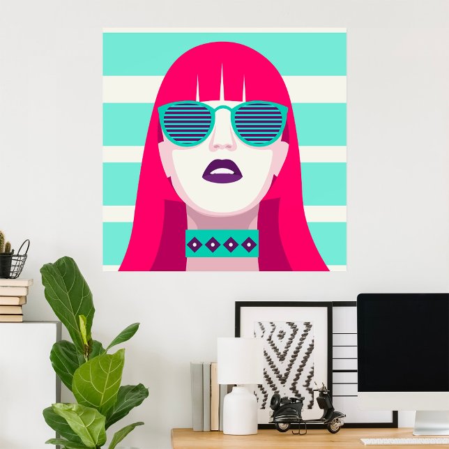Woman Wearing Sunglasses Poster (Skapare uppladdad)