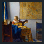 Woman with a lute by Johannes Vermeer Poster<br><div class="desc">Bring quiet elegance into your space with “Woman with a Lute” by Johannes Vermeer. This luminous Dutch Golden Age scene captures a poised young woman mid music, seated near a sunlit window with her lute in hand. Vermeer’s signature touch is everywhere: soft natural light, delicate textures, and a calm, intimate...</div>