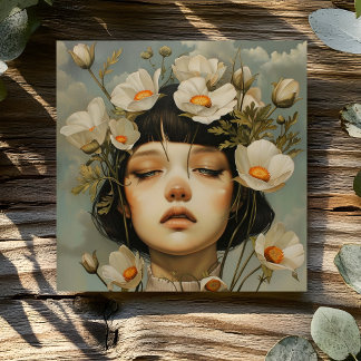 WOMAN WITH FLOWERS KORT