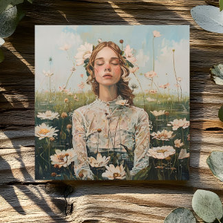 WOMAN WITH FLOWERS KORT