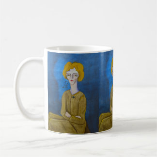 "Woman with folded arms" Kaffemugg