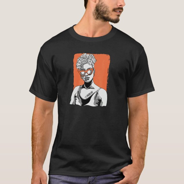Woman with Highlife Tattoo T Shirt (Framsida)