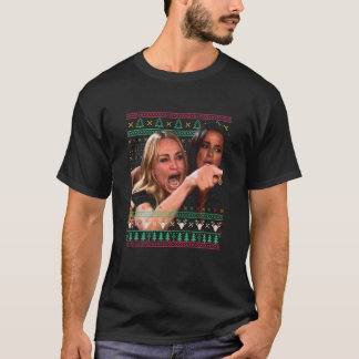 Woman Yelling At A Cat Ugly Christmas Sweater Meme T Shirt